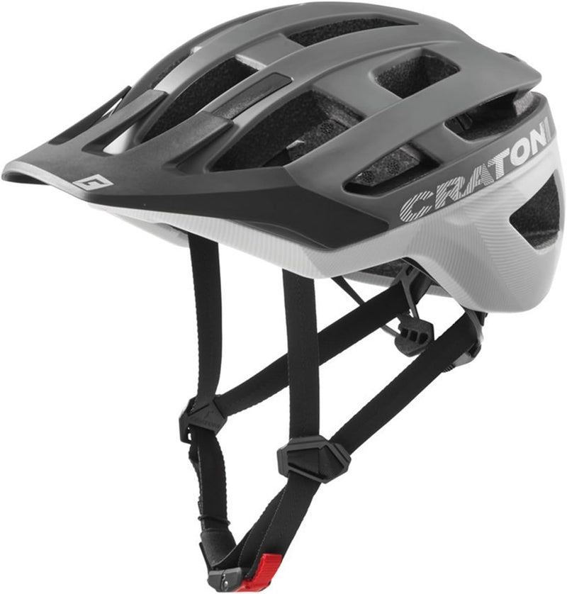 Cratoni Allrace Fahrradhelm Trail Endurohelm Bikehelm Allround anthrazit-weiss S-M 52-57, anthrazit-