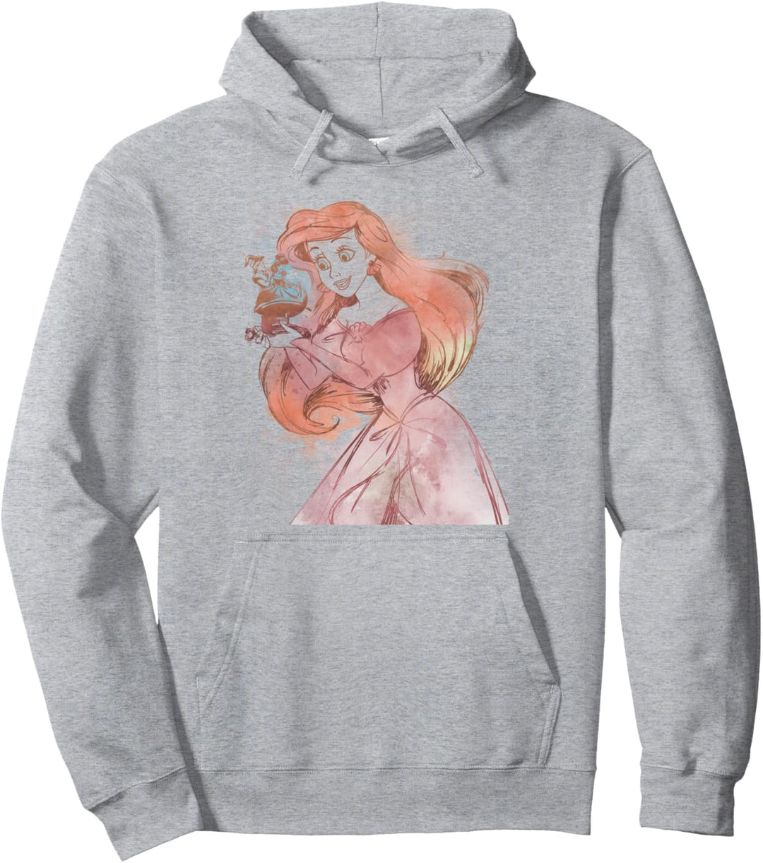 Disney The Little Mermaid Ariel Watercolor Portrait Pullover Hoodie