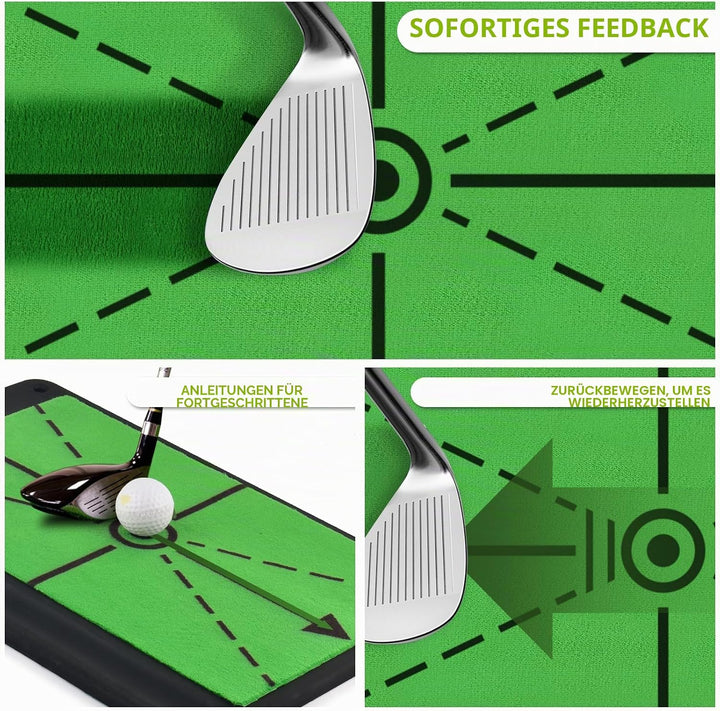 BROTOU Abschlagmatte, Premium Dual-Turf Schwungtrainer Trainingsmatte zur Schwungerkennung, Feedback