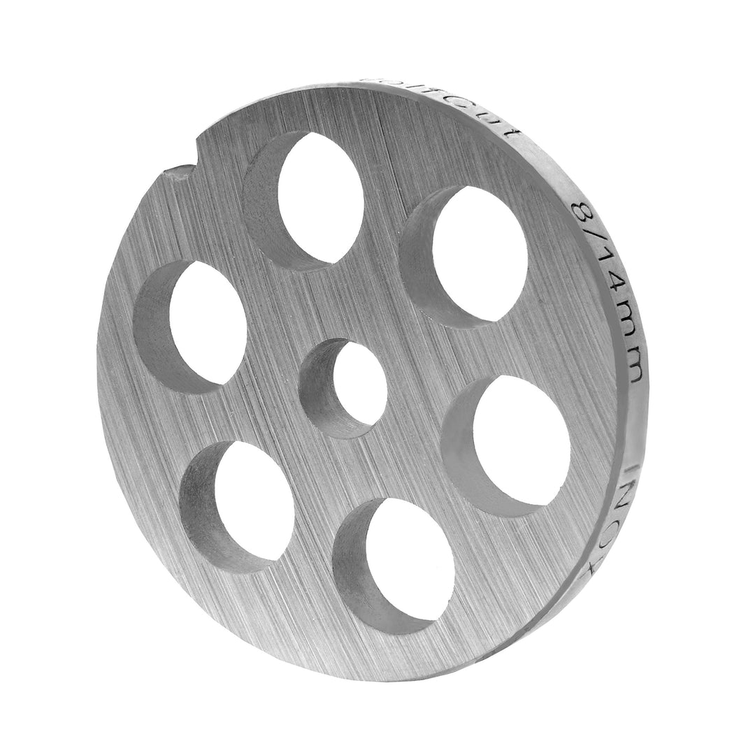 Wolfcut Inox Fleischwolfscheibe Gr. 8-14,0 mm Bohrung - Kompatibel/Ersatz mit Fleischwolf Jupiter -
