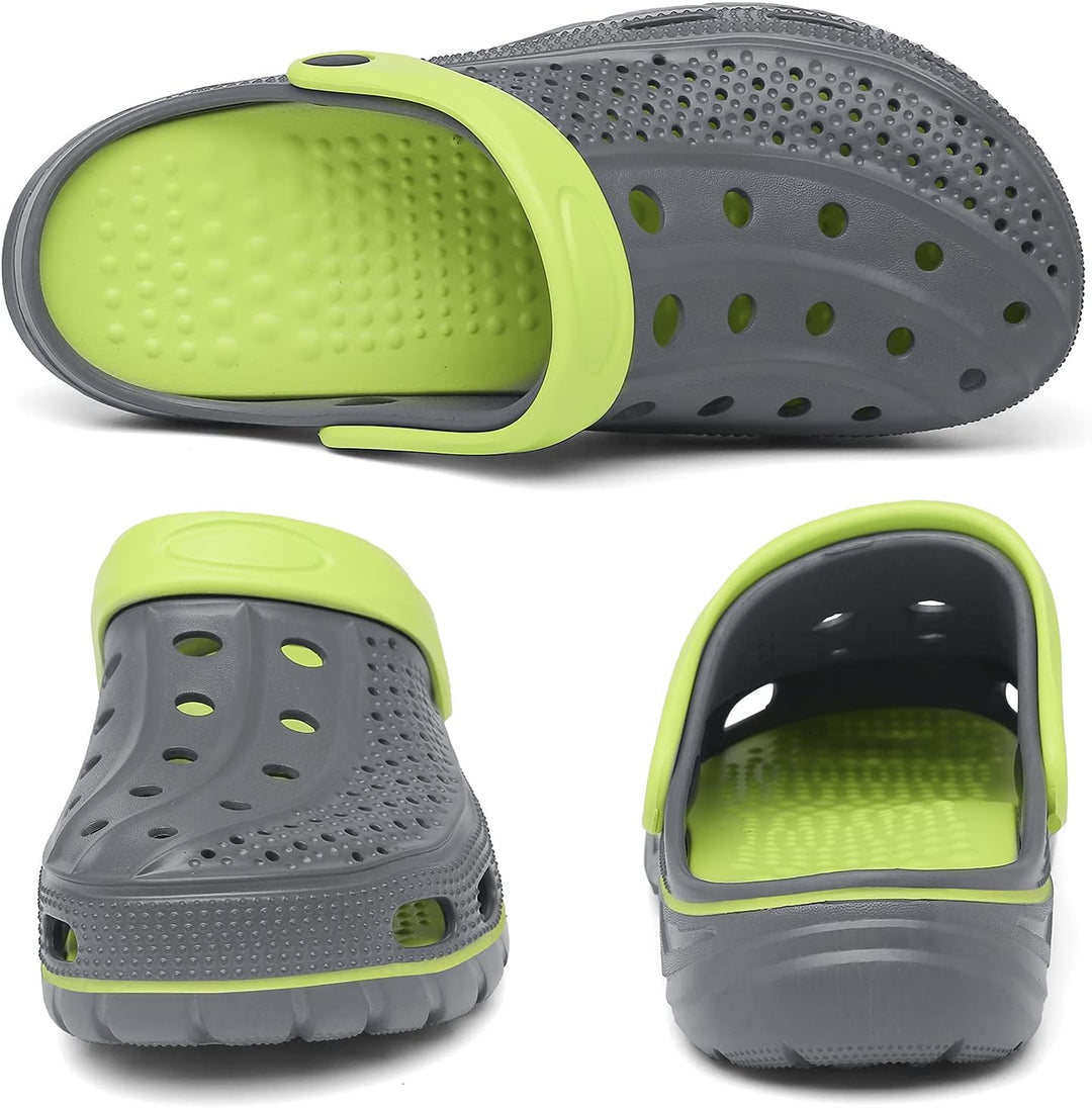 Unisex Clogs Pantoletten Sommer Hausschuhe Strand Sandalen Gartenschuhe mit Fussbett aus Weichem 36/