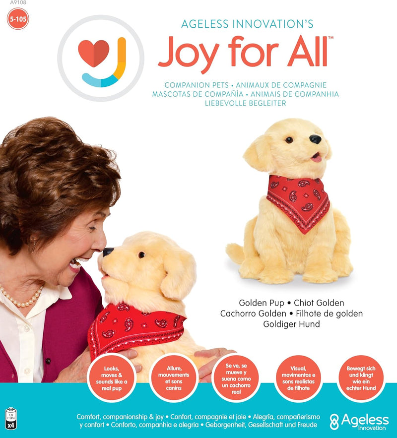JOY FOR ALL Begleit-Haustier B9108, Golden-Retriever-Welpe, goldfarben