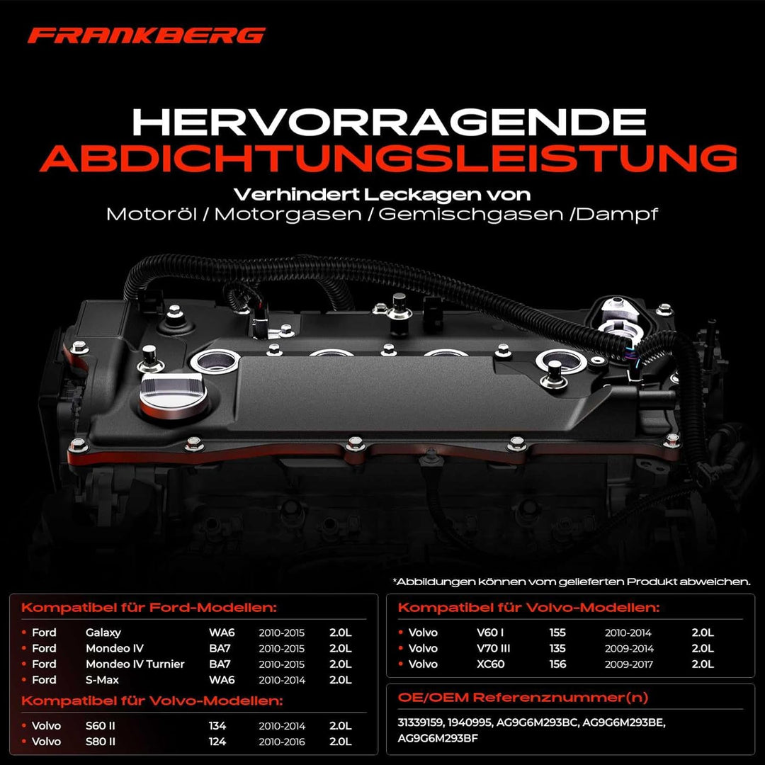 Ventildeckel Zylinderkopfhaube für Galaxy WA6 Mondeo IV BA7 S-Max WA6 S60 II 124 134 V70 III 135 XC6