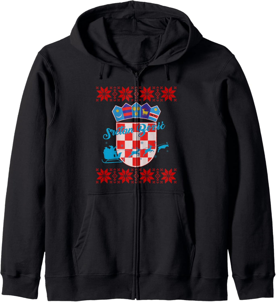 Weihnachten Kroatien Sretan Bozic Ugly Kapuzenjacke