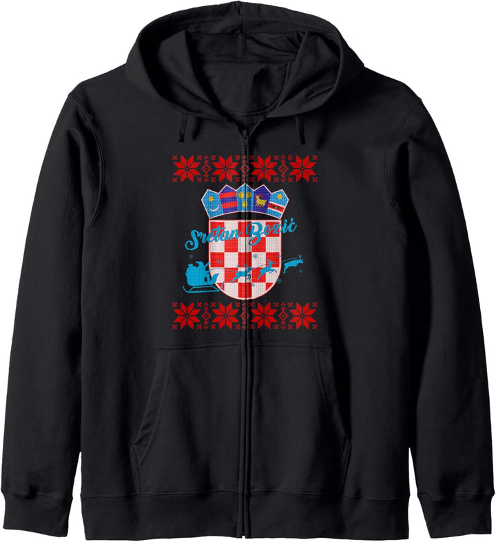 Weihnachten Kroatien Sretan Bozic Ugly Kapuzenjacke