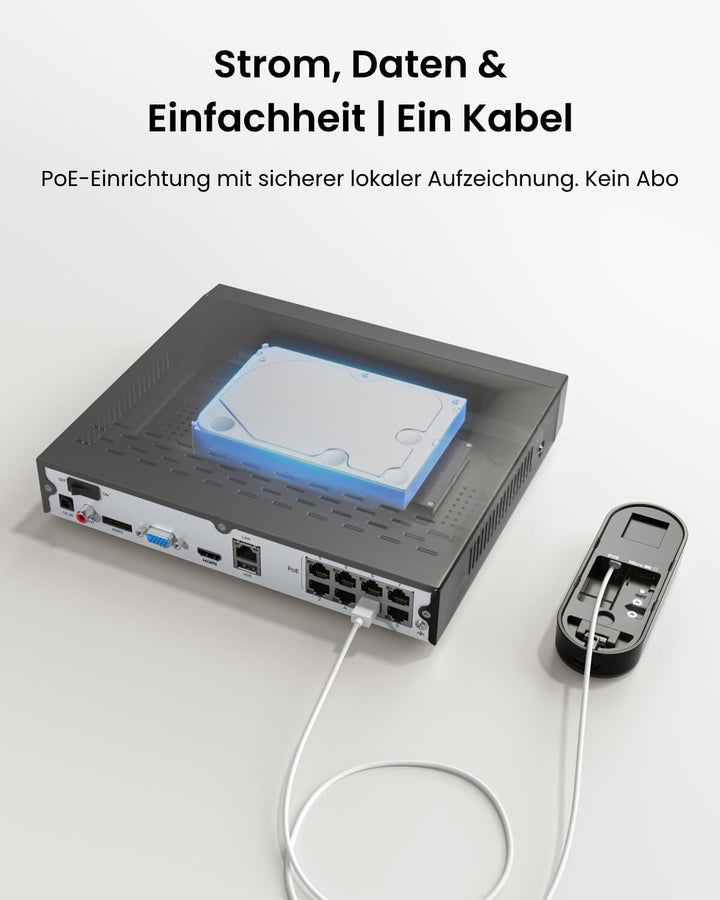 Reolink 5MP Video-Türklingel PoE mit Chime, UHD Türklingel Kabelgebundene mit Kamera, 180° Ultraweit