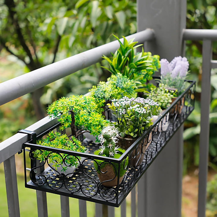 HEMOTON Blumen Regale Blumen Regale Blumenregal Balkon Blumentopf Halter Geländer Regal Schwimm Rega