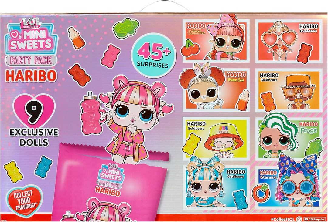 L.O.L. Surprise! Loves Mini Sweets X HARIBO Party Pack - Mit 9 Sammlerpuppen und über 45 Überraschun