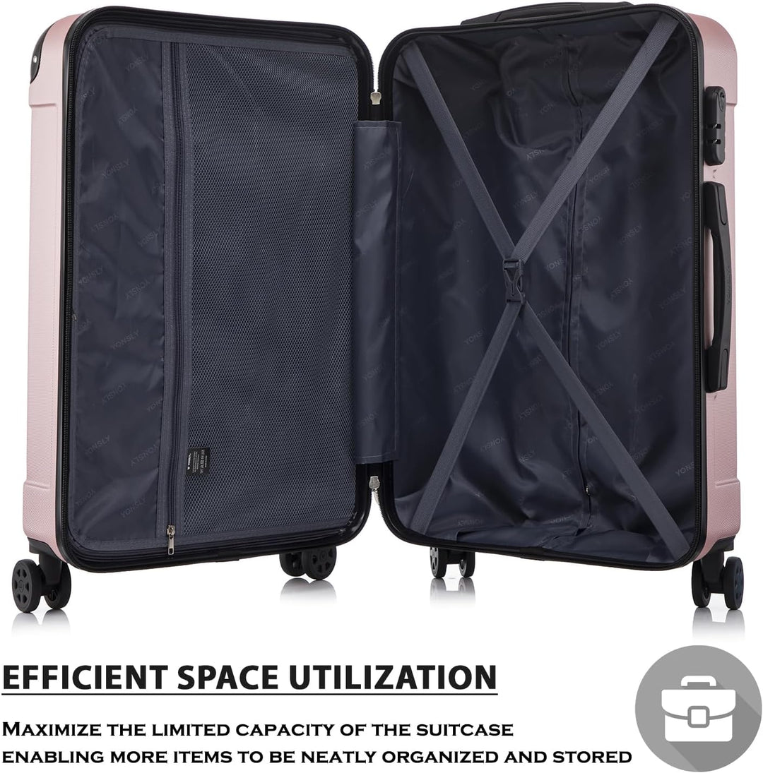 Trolley Koffer Suitcase, Reisekoffer, Rollkoffer Handgepäck, Hartschalenreisekoffer mit 4 Rollen 360
