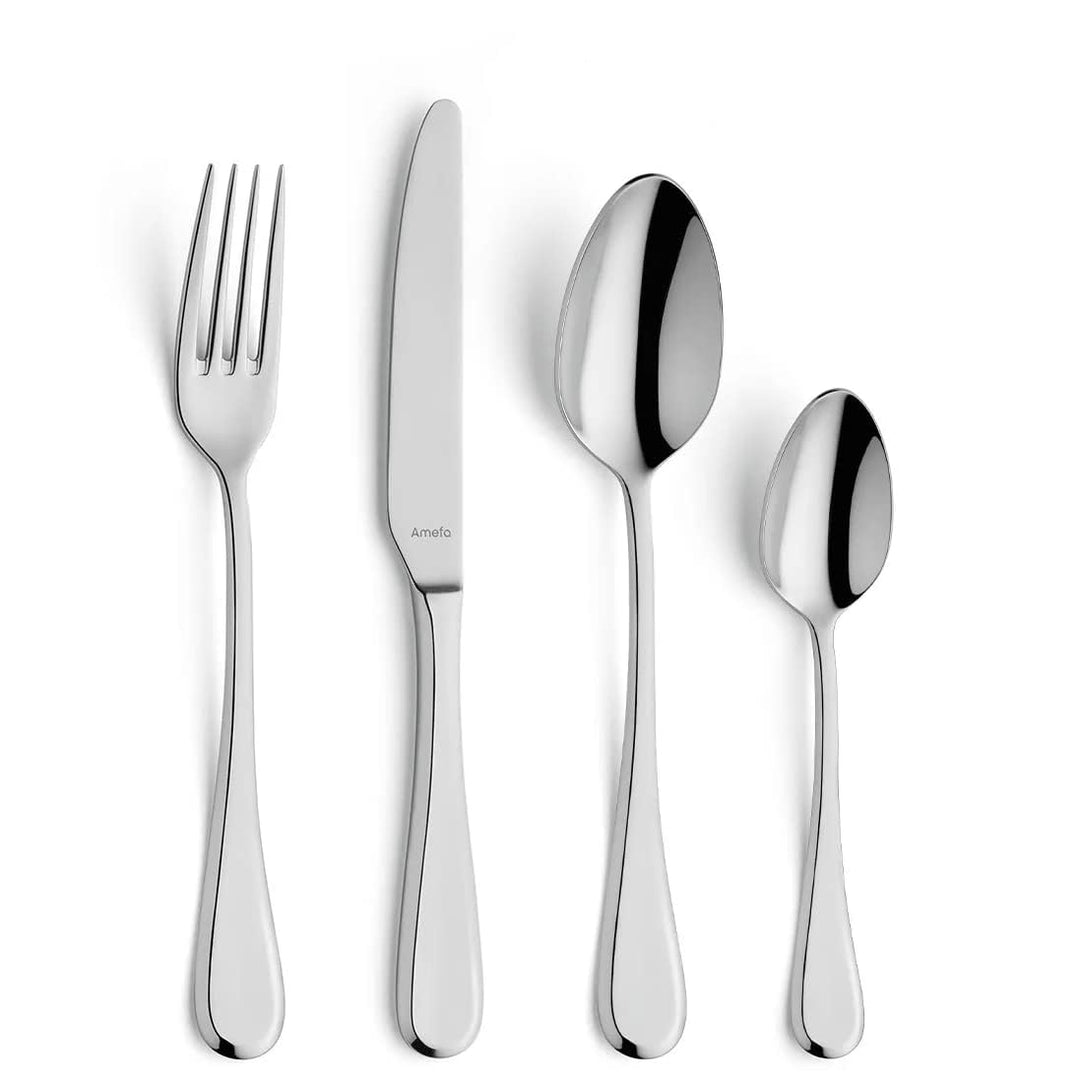 Amefa DRIFT Besteck Set, Besteck für 6 Personen, 24-teilig, 18/10 Edelstahl, 13/0 Klingenstahl, rost