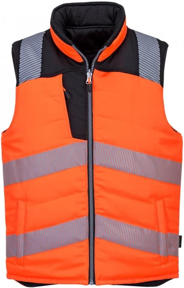 PW3 Hi-Vis Reversible Bodywarmer L Orbk, L Orbk