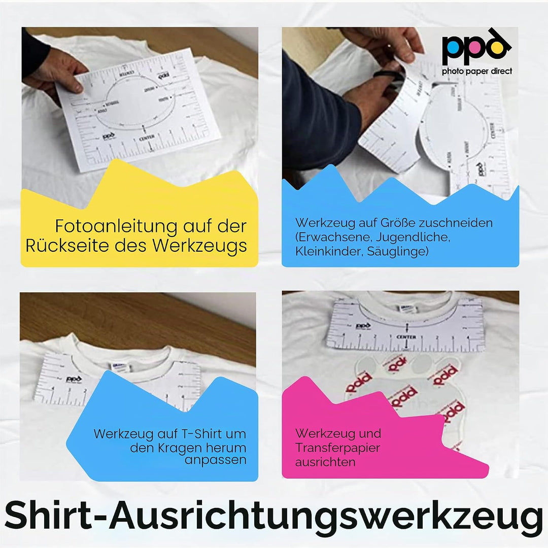 PPD 40 x A4 Inkjet Premium Transferpapier Hell/Dunkel, für Bügeleisen und Transferpresse PPD-5-40