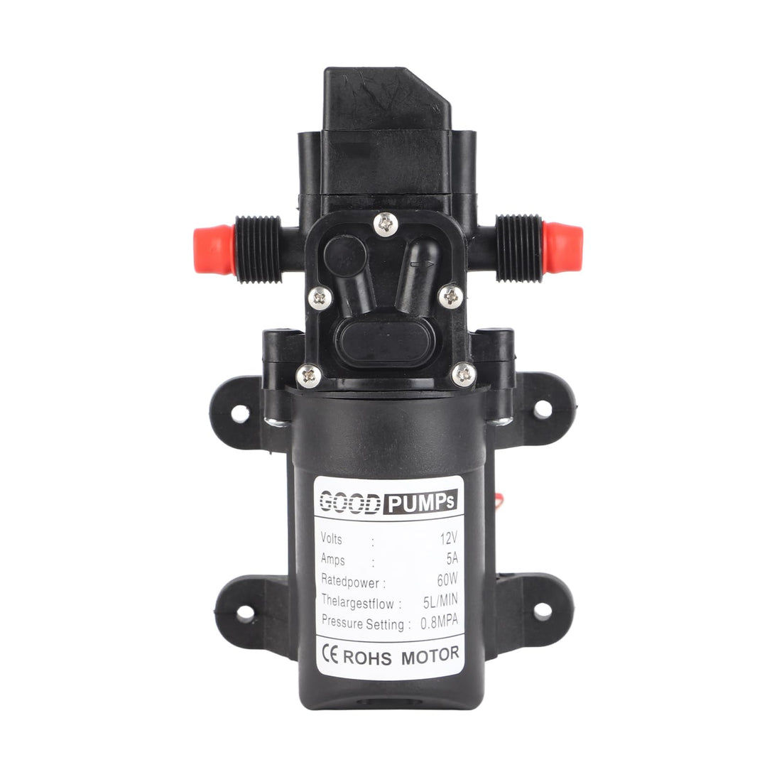12 V Hochdruck-Wasserpumpe 5 l/min selbstansaugende Wasserpumpe für Gartensprinkler, Fenster und Tür