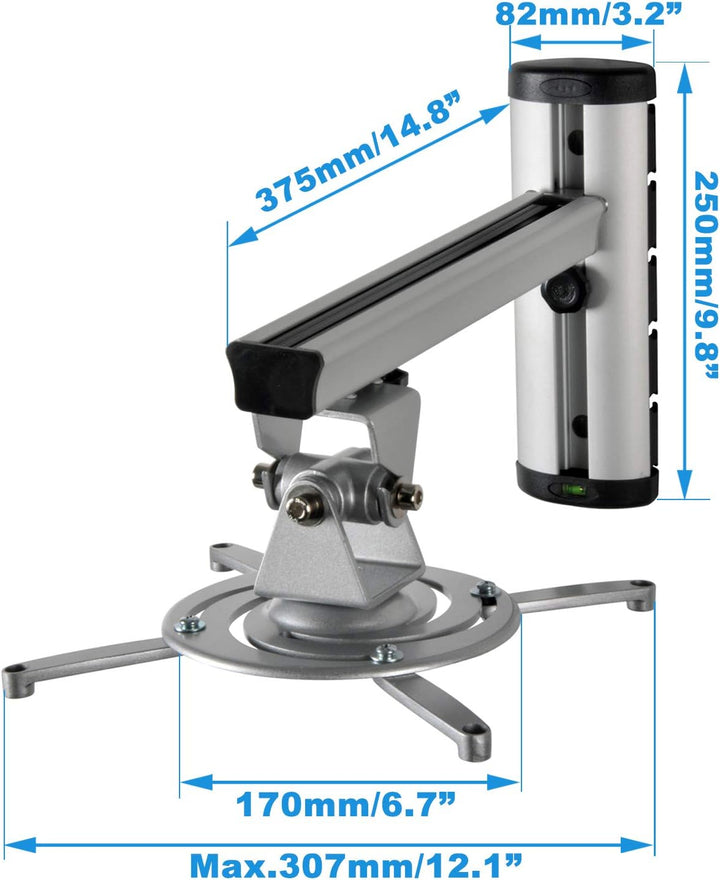 HFTEK – Universal-Wand-Halterung für Beamer und Projektoren (FA03PRS)