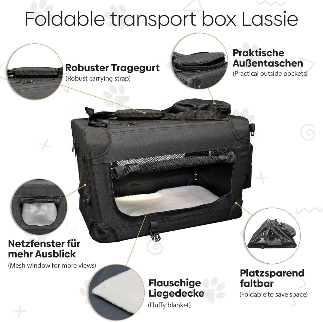Transporttasche Hundebox Hundetransportbox faltbar Hundetasche Transportbox für Haustiere, Hunde und