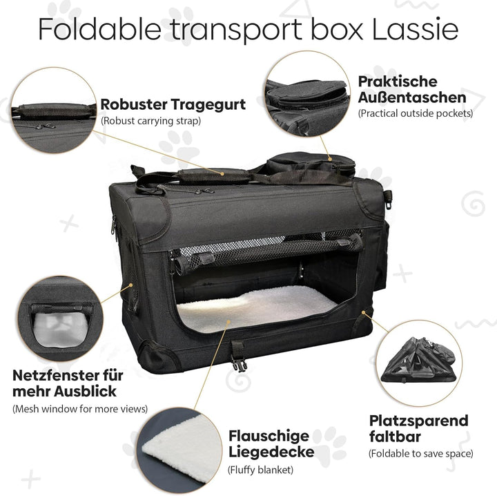Transporttasche Hundebox Hundetransportbox faltbar Hundetasche Transportbox für Haustiere, Hunde und