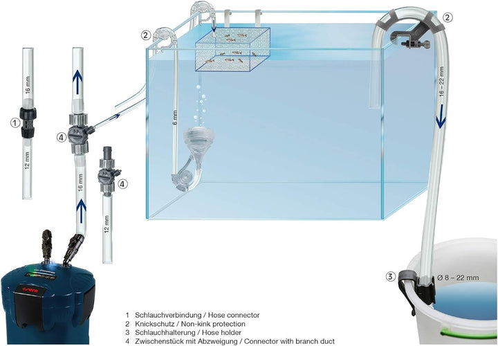 sera 4/6 Schlauch grau 200 m - Luftschlauch fürs Aquarium - Flexible Luftpumpenschläuche mit 4/6mm D