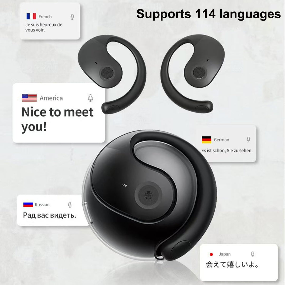 übersetzungskopfhörer in echtzeit Q10, übersetzer kopfhörer 144+ sprachen talkbuds für iOS & Android