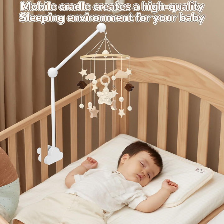 Baby Mobile Halterung für Babybett, Mobile Halterung Holz Wickeltisch, Abnehmbarer Baby-Mobile-Aufhä