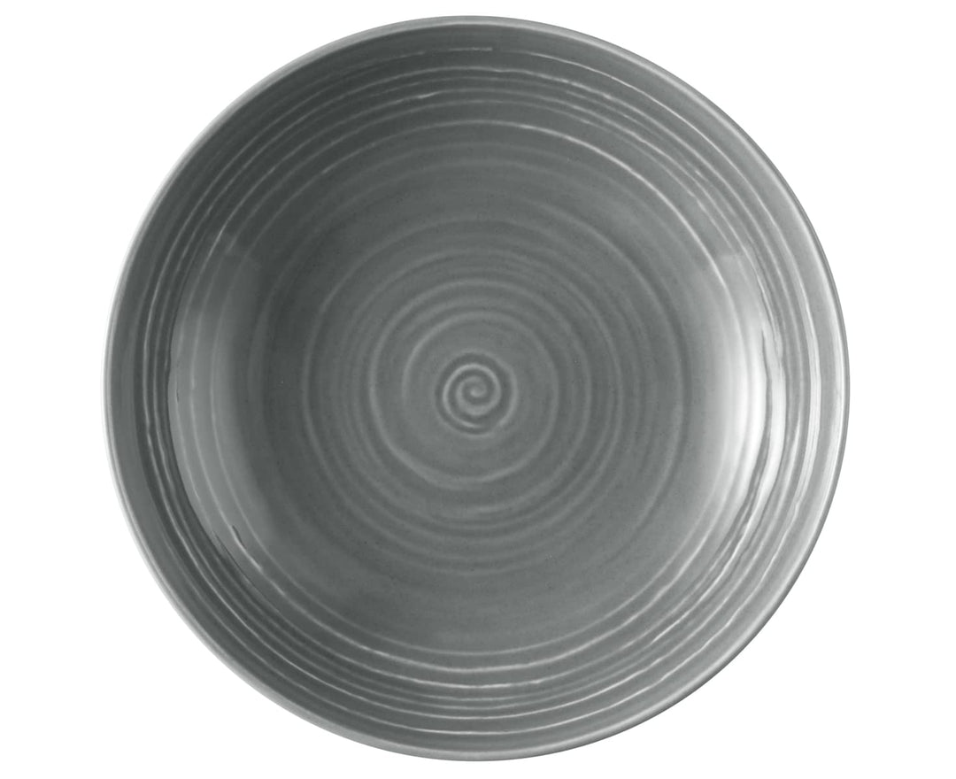 Seltmann Weiden Terra Suppenteller, 21 cm, Tiefer Essteller mit spiralförmigem Relief, Spülmaschinen