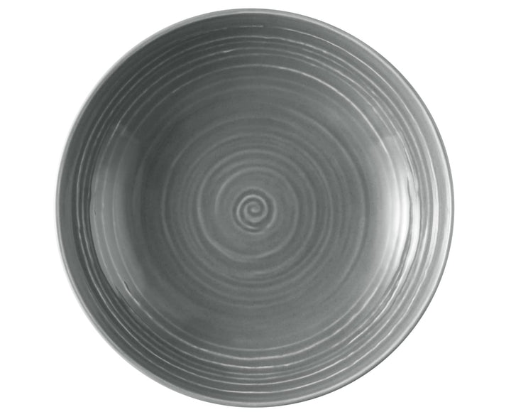 Seltmann Weiden Terra Suppenteller, 21 cm, Tiefer Essteller mit spiralförmigem Relief, Spülmaschinen