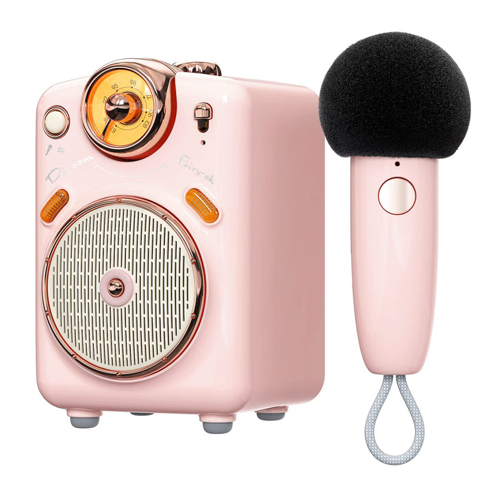 divoom Fairy-OK Tragbares Karaoke-Mikrofon für Erwachsene/Kinder, Bluetooth-Lautsprecher mit KTV-Han