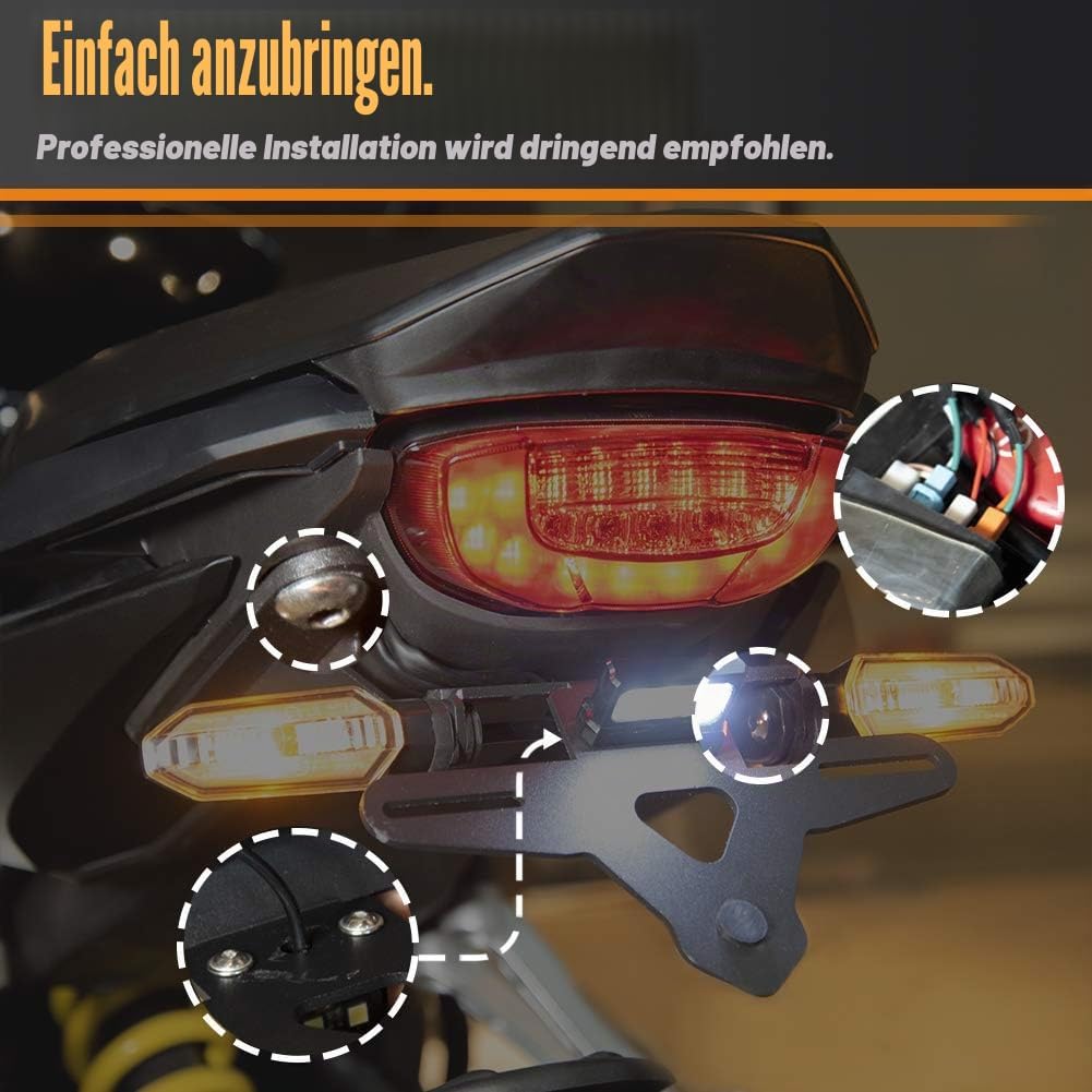Motorrad CB650R CBR650R Kennzeichenhalter Halter Halterung Heck Tidy Fender Eliminator Kit mit LED-L