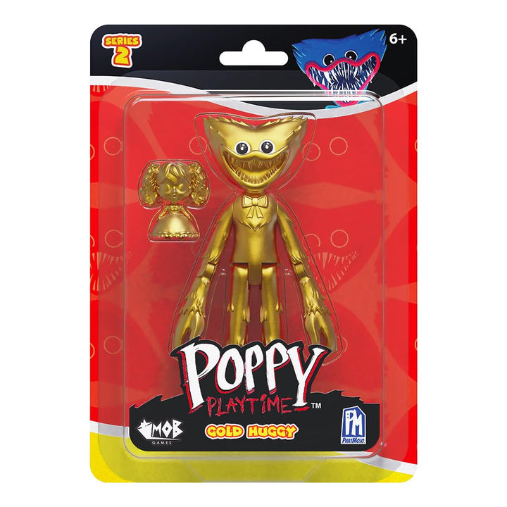 Poppy Playtime - Gold Huggy Actionfigur (5 Zoll hohe Figur, Serie 2) huggy gold, huggy gold