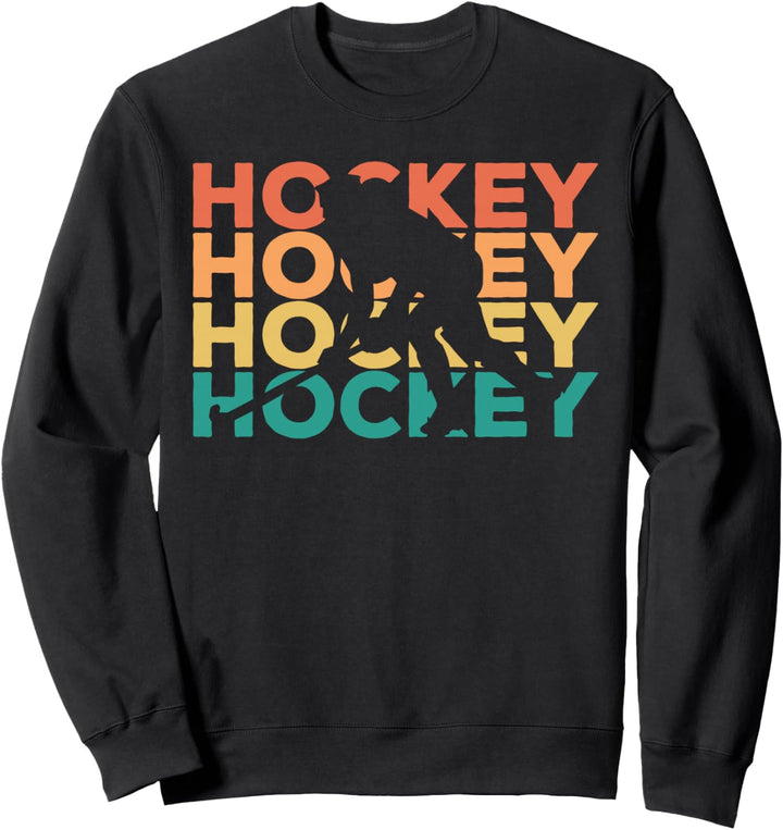 Retro Vintage Hockey Geschenk für Hockeyspieler Sweatshirt