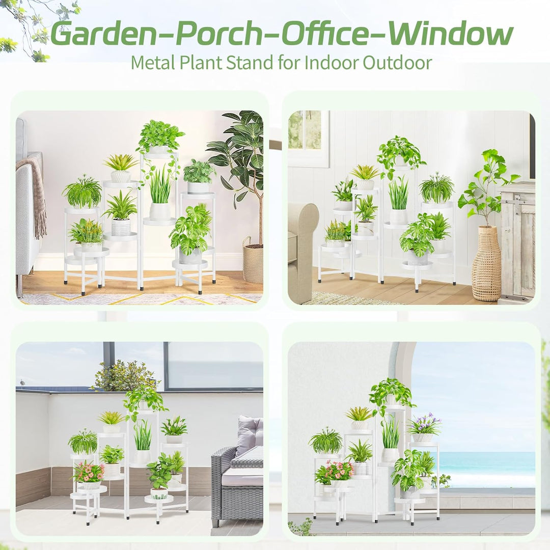 iDavosic.ly Pflanzenständer Metall mit 10 Etagen, Blumenständer Pflanzenregal Blumenregal Indoor Out