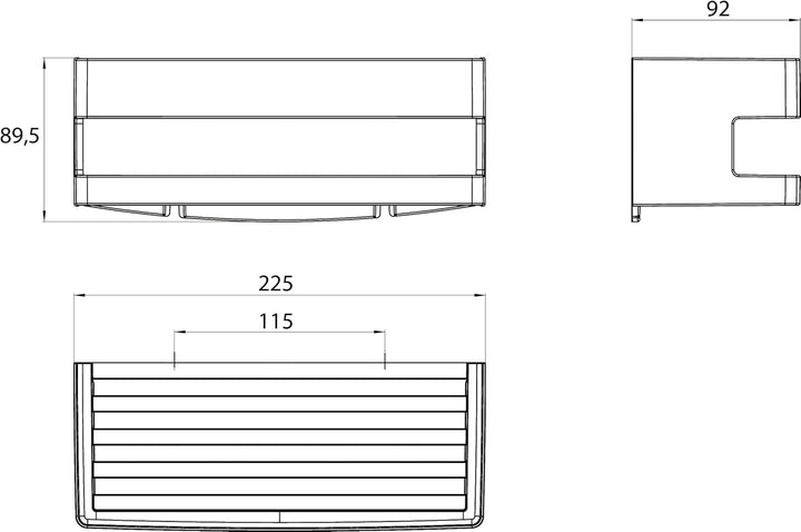 Emco System2 Schwammkorb, zum Anbohren, hochwertige Duschablage aus Metall, Duschkorb für Badeutensi