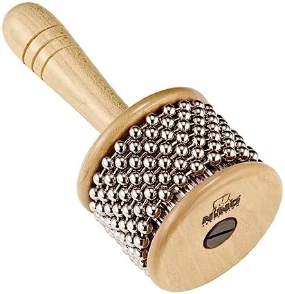 Nino Percussion Cabasa Instrument Medium - Mittelgrosses Musikinstrument für Kinder ab 4 Jahren - Bi