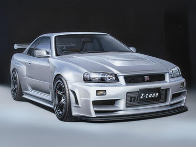 TAMIYA Nissan 300024282 NISMO Skyline GT-R Z-Tune (R34) Automodell Bausatz 1:24, Mittel