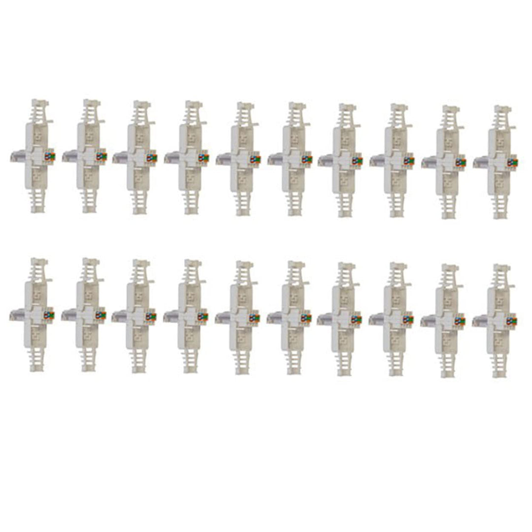 Premium X 20x Netzwerkstecker CAT5e RJ45 Adapter Kupplung für CAT5 und CAT6 Verlegekabel Patchkabel