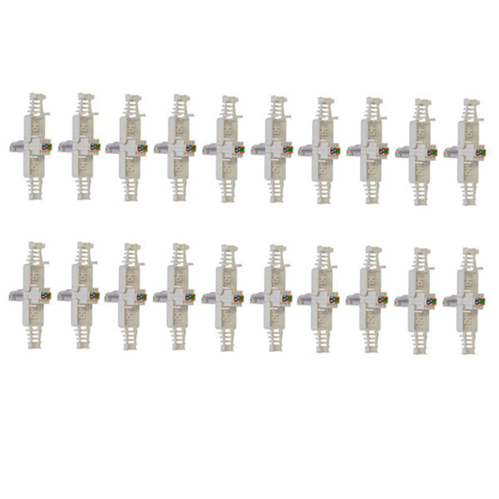Premium X 20x Netzwerkstecker CAT5e RJ45 Adapter Kupplung für CAT5 und CAT6 Verlegekabel Patchkabel