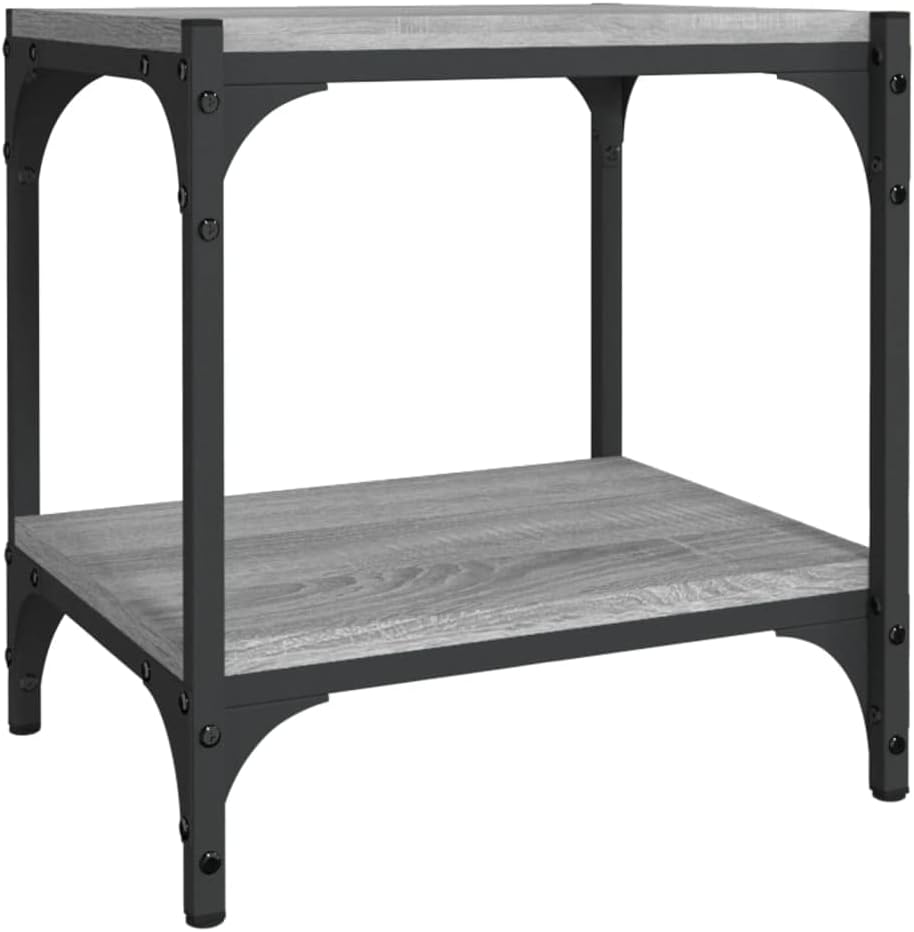 TV-Schrank Grau Sonoma 40x33x41 cm Holzwerkstoff und Stahl TV Board Fernsehschrank Fernsehtisch TV L