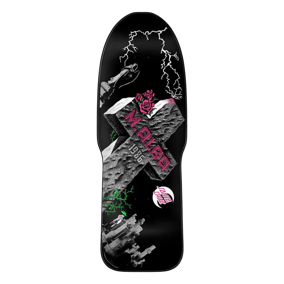 Santa Cruz Reissue Skateboard Deck Malba Tombstone Black 26 cm