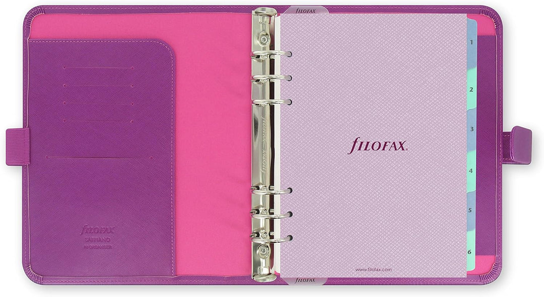 Terminplaner ,,Saffiano' A5 in rasberry von Filofax himbeere, himbeere