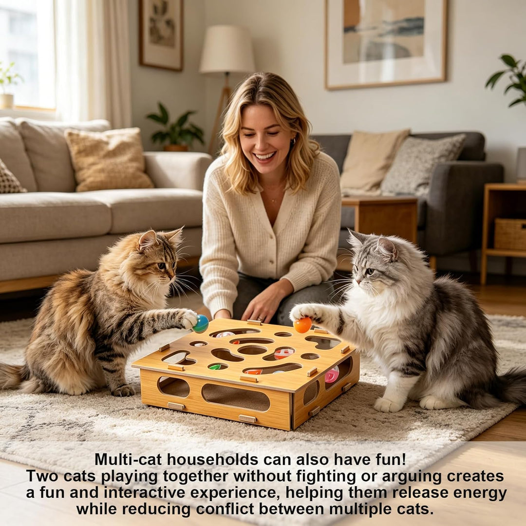 8 Stück Katzenkratzpuzzle Anreicherungsbox,Beschäftigungsbox Krallenfeile Katzen,Interaktives katzen