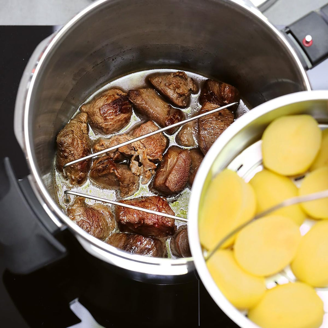 Fissler Vitavit Premium / Schnellkochtopf (6 L, Ø 22 cm) Edelstahl-Dampfkochtopf,4-Garstufen, inkl.