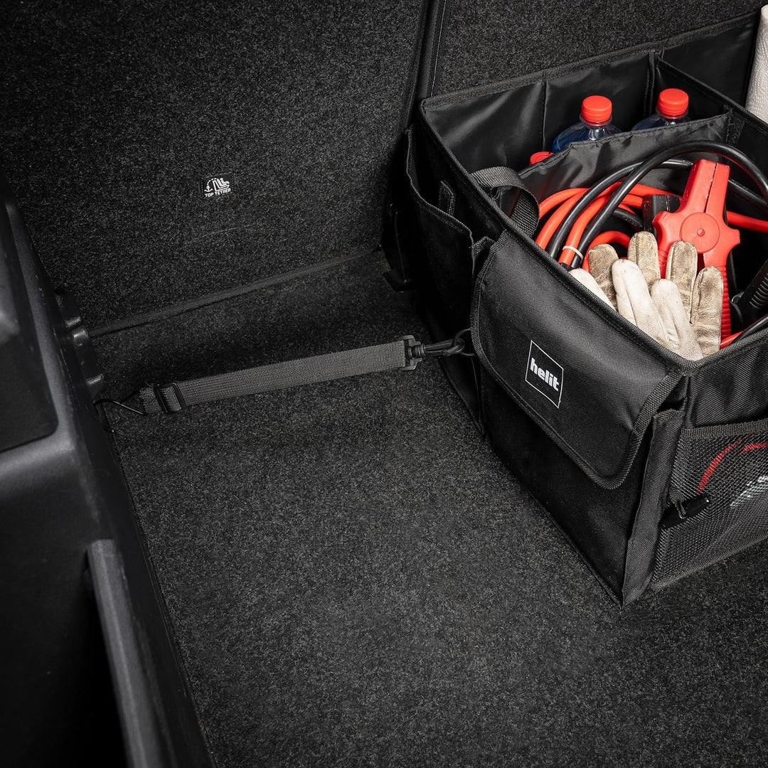 helit H6140095 - Kofferraum Organizer, the car organizer, schwarz, faltbare Kofferraumtasche Auto, r