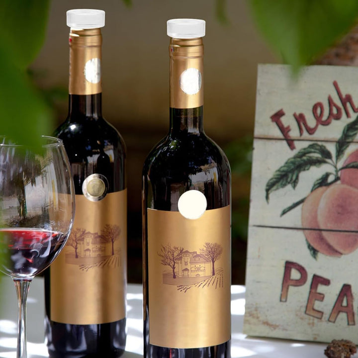 12 Stück Kork Wein Verschlussstopfen Glas Silikon Weinsparer Getränke flaschenverschluss Sektverschl