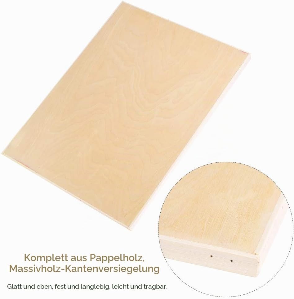 Tyenaza Pappelholz-Zeichenbrett, Pappelholz-Hohlskizzenbrett, Holzmalbrett, Kunstbedarf, Skizzentisc