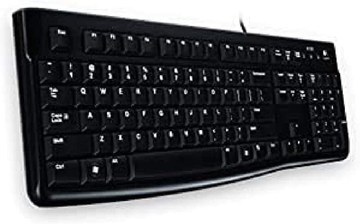 Logitech K120 Kabelgebundene Business Tastatur für Windows und Linux, USB-Anschluss, Leises Tippen,