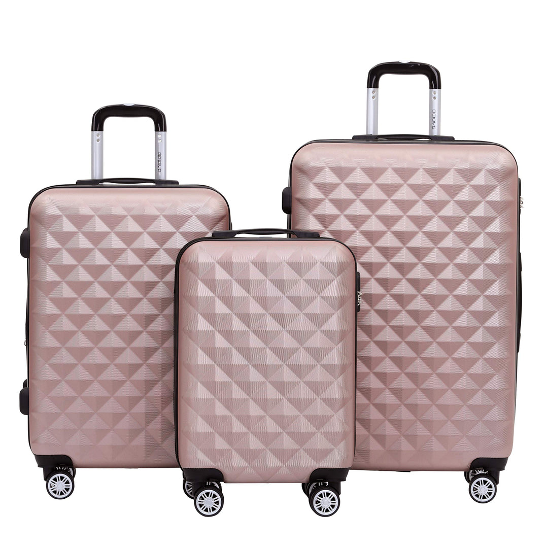 BEIBYE Trolley Koffer Reisekoffer Reisekofferset Gepäckset Kofferset 4 Zwillingsrollen Hartschale (R