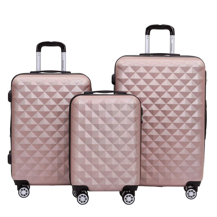 BEIBYE Trolley Koffer Reisekoffer Reisekofferset Gepäckset Kofferset 4 Zwillingsrollen Hartschale (R