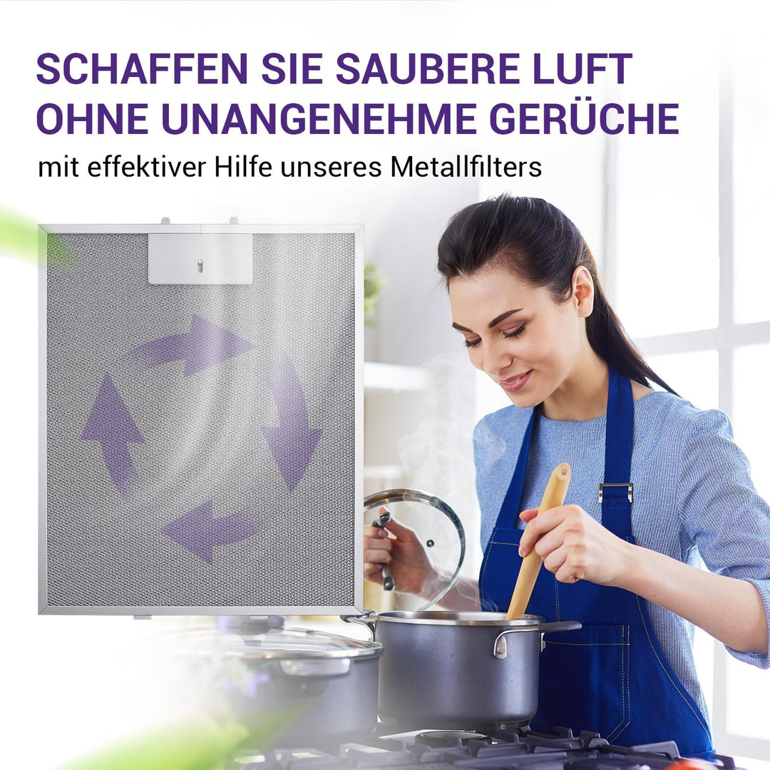 Set 2x Filter Dunstabzugshaube 310x250mm Ersatz für Bosch 00353110/353110 Fettfilter Dunstabzugshaub