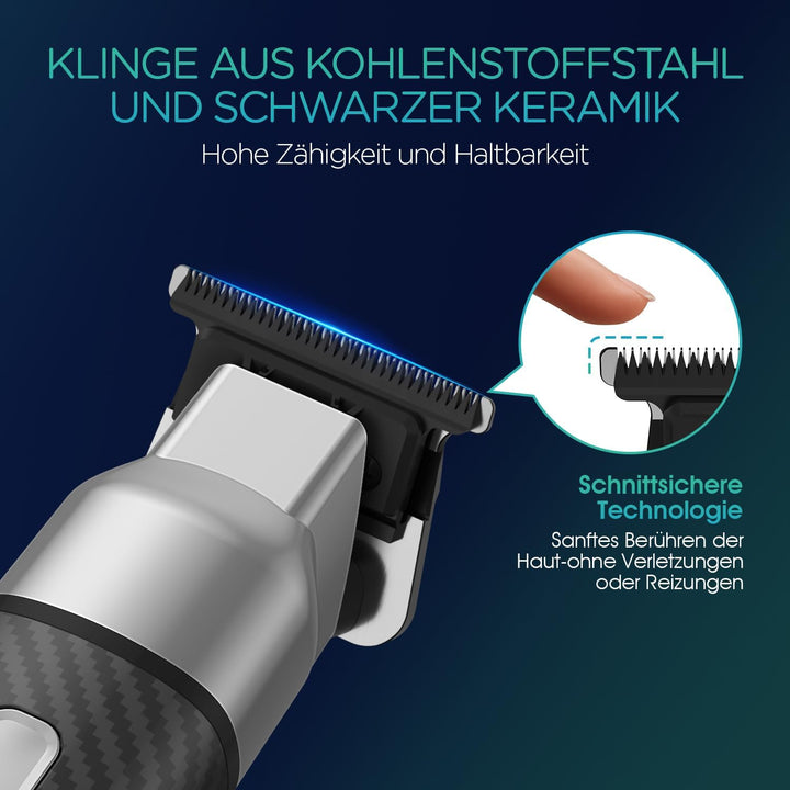 VOYOR Barttrimmer Herren,Ganzkörper Haarpflege,Rasierer und Haarschneider für Gesicht,Kopf und Körpe