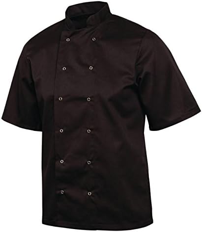 Whites Chefs Apparel A439-M Vegas-Kochjacke, kurze Ärmel, schwarz, M