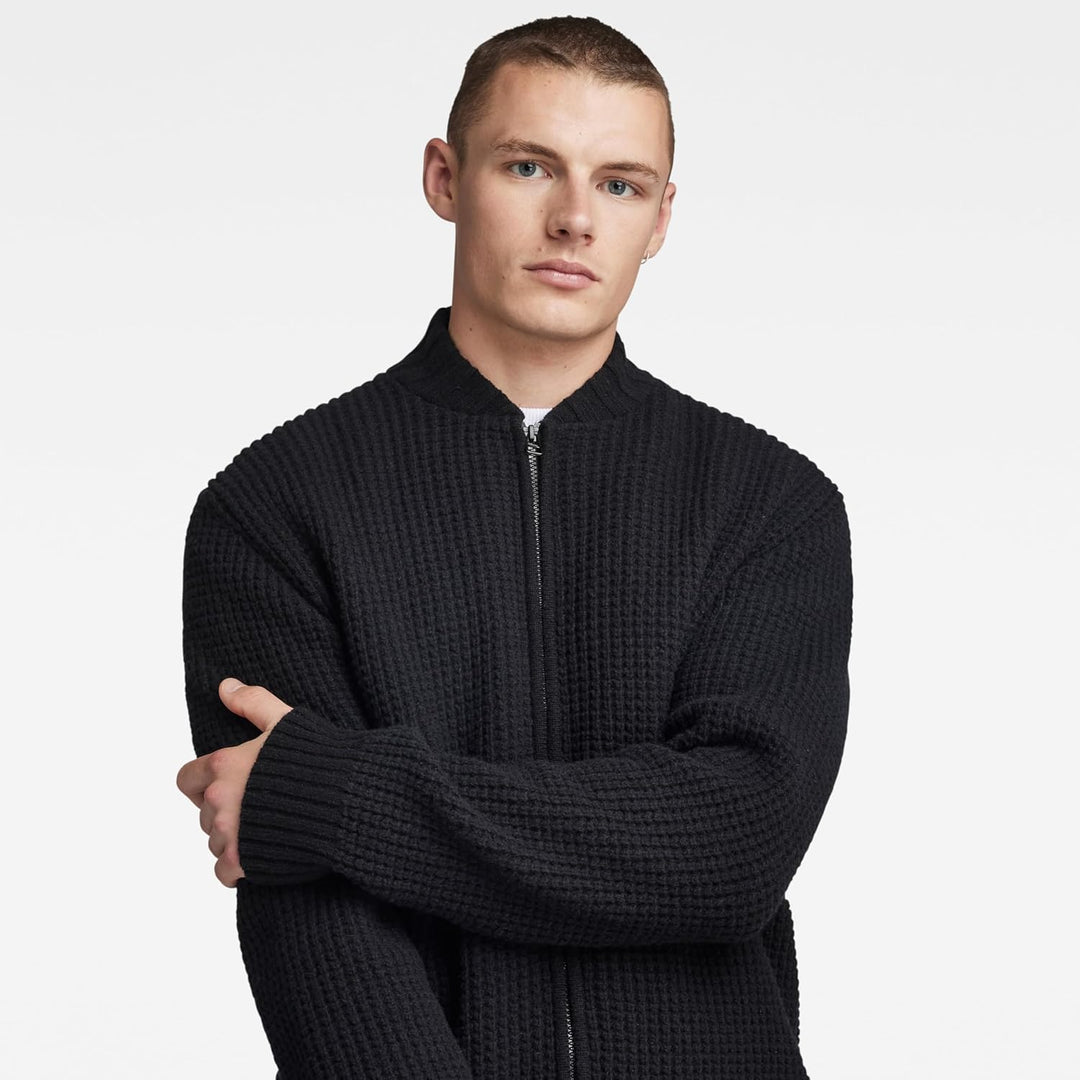 G-STAR RAW Herren Chunky Zip Cardigan Knits XL Schwarz (Dk Black D23533-d170-6484), XL Schwarz (Dk B